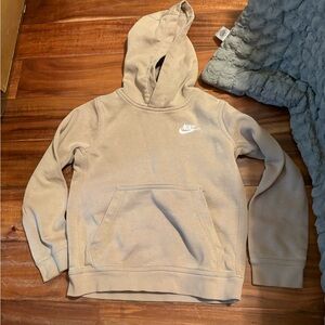 Nike Beige Pullover‎ Hoodie Sweatshirt Youth Size S k1